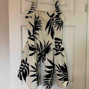 Gianni Bini Halter Top Dress, Cream and Black, Size Large